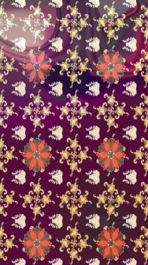 Raster illüstrasyonu. Güzel kumaş deseni. Bahar çiçekli güzel bir çiçek deseni..