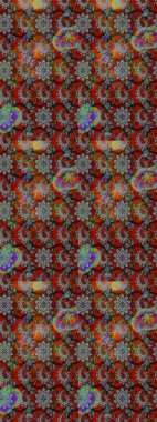 Taslak süsleme izi. Etnik Mandala havlusu. Raster Henna tarzı. Sınır Kızılderili çiçekli paisley patten. Tebrik kartı arkaplanı, boyama kitabı, arkaplan, tekstil için kullanılabilir.