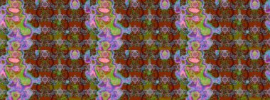 Çiçekli çiçek deseni, suluboya. Kahverengi ve yeşil renkli çiçekler. Renkli Bahar Teması çizim kalıbı. Düz Çiçek Elementleri Tasarım Raster illüstrasyonu.