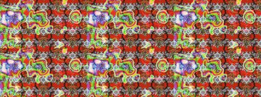 Kırmızı ve nötr renklerde çiçekler olan çiçek deseni çiz. Suluboya tarzında kırmızı ve nötr renkte çiçekler.