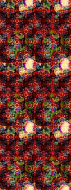 Kahverengi ve kırmızı renkte çiçekler. Küçük çiçekte sevimli çiçek deseni var..