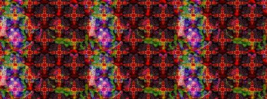 Yatak çarşafları, ceket, paket tasarımı, kumaş ve moda kavramları için tekstil baskısı. Eskiz modeli etnik tasarım. Çiçekleri, deniz kabukları, mandalaları ve suluboya efektleri olan deniz altyapısı.