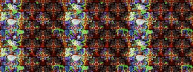 Soyut etnik raster çizim kalıbı. Çiçekler. Vadinin çiçekleri kahverengi ve siyah renklerde.