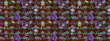 Çiçek arkaplan. - Kırmızı ve kahverengi çiçekler. Çiçek kolajı. Çiçek kompozisyonu. Doğa. Raster deseni. Küçük çiçekte güzel desen var..