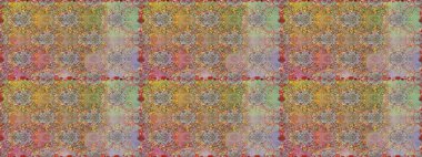 Düz Çiçek Elementleri Tasarımı. Sevimli çiçek raster deseni. Kahverengi renkli çiçekler. Renkli Yaz Temalı Kusursuz Arkaplan.