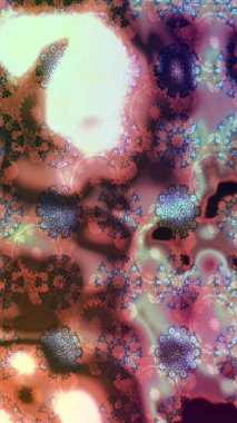 Raster illüstrasyonu. Robot resim stilinde nötr renkler. Raster illüstrasyonu. Şirin karalamalı çiçek desenli çizim. El yapımı çiçek ve bitki koleksiyonu.