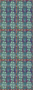 Mavi ve yeşil renkli çiçekler. Düz Çiçek Elementleri Tasarımı. Kusursuz Renksiz Bahar Temalı Kusursuz Arkaplan. Sevimli çiçek raster deseni.