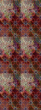 Kumaş, tekstil, duvar kağıdı baskısı için. Tomurcukları çiçek olan sevimli bir çiçek deseni. Eskiz geçmişi. Eski usul. Raster. Raster illüstrasyonu.