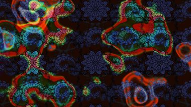 Tomurcukları papatya çiçekleri olan sevimli bir çiçek deseni. Eski usul. Miles Fleur, süslü püslü bir süs. Kumaş, tekstil, duvar kağıdı baskısı için. Eskiz geçmişi. Raster illüstrasyonu.