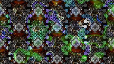 Gri ve siyah renkli çiçekler. Renkli Bahar Teması eskiz kalıbı. Raster illüstrasyonundaki çiçek desenli çizim. Düz Çiçek Elementleri Tasarımı.