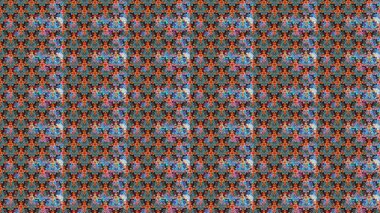 Mavi renkli mavi papatya deseni. Raster illüstrasyonu. Mavi renklerde.