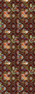 Düz Çiçek Elementleri Tasarımı. Kahverengi ve gri renkli çiçekler. Raster Illustrasyon 'daki Çiçek Deseni' nin son moda çizimi. Renkli Yaz Teması çizim şablonu.