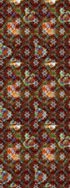 Düz Çiçek Elementleri Tasarımı. Kahverengi ve gri renkli çiçekler. Raster Illustrasyon 'daki Çiçek Deseni' nin son moda çizimi. Renkli Yaz Teması çizim şablonu.