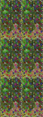 Zarif, parlak ve pürüzsüz yeşil ve kahverengi çiçek desenli tasarım. Sabıka baskıları, bebek kıyafetleri, duvar kâğıtları, paket kutuları vb..