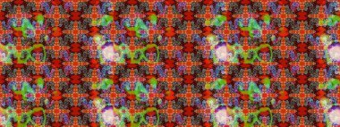 Kırmızı ve kahverengi renkte çiçekler. Elle boyanmış suluboya resim çizimi çiçekler ve bitkiler.