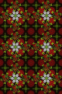 Güzel kumaş deseni. Güzel, pürüzsüz bir desen. Yazdır. Renkli Yaz Temalı Kusursuz Arkaplan. Raster çiçekli arka plan. Düz Çiçek Elementleri Tasarımı.