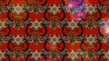 Renkli Bahar Teması eskiz kalıbı. Çiçek deseni. Raster güzel kumaş deseni çiziyor. Düz Çiçek Elementleri Tasarımı.