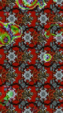 Raster - stok. Kırmızı çiçekli eskiz deseni, suluboya çiçek deseni, sevimli çiçek, duvar kağıdı, kart veya kumaş için fayanslı.