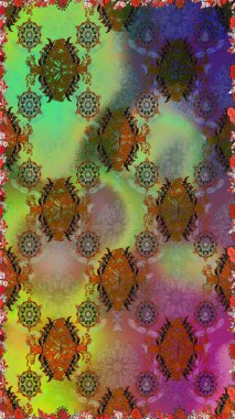 Raster çiçekli arka plan. Güzel kumaş deseni. Renkli Yaz Temalı Kusursuz Arkaplan. Yazdır. Güzel, pürüzsüz bir desen. Düz Çiçek Elementleri Tasarımı.