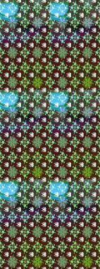 Çiçekli ipek eşarp. El çizimi çiçek unsurları olan soyut çizim raster deseni. 1950-1960 motifleri. Retro tekstil tasarım koleksiyonu. Kahverengi üstüne kahverengi.