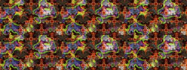 Renkli çizim kalıbı. Kahverengi ve siyah renkli şirin tekstil. Çiçek duvar kâğıdı. Çiçek arkaplan. Raster illüstrasyonu.