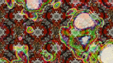 Tekrar eden çiçek arkaplanı, zarif kahverengi ve gri çiçek duvar kağıdı. Kahverengi ve gri renkler üzerine çiçek desenli eskiz, el yapımı papatyalar, papatyalar..