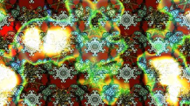 Modern stil dokusu. Çiçek desenli raster, yeşil ve nötr çizgi grafik deseni soyut raster arkaplan.