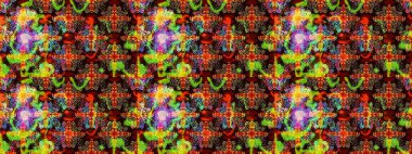 Yapraklı çiçekler ve papatya çiçekli siyah ve kahverengi renkler. Raster - stok. Taslak arkaplan deseni.