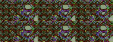 Çiçek desenli eskiz, darbeler, sıçramalar, yaz çiçekleri. Yeşil ve gri renkli çiçekler. Raster illüstrasyonu.