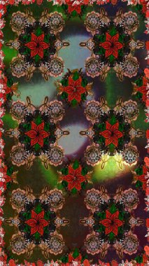 Kahverengi ve gri renkli çiçekler. Raster düz çiçekleri pürüzsüz desen. Tasarım hediye paketi, tebrik kartları, posterler ve afiş tasarımı.