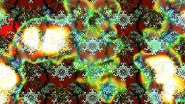 Modern stil dokusu. Çiçek desenli raster, yeşil ve nötr çizgi grafik deseni soyut raster arkaplan.