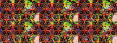 Raster suluboya çiçek deseni, narin çiçekler, siyah ve kahverengi çiçekler, tebrik kartı şablonu. Raster Güzel kumaş deseni.