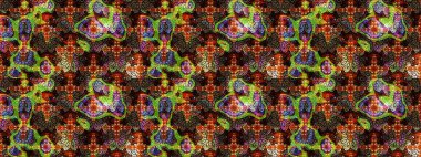 Kahverengi ve siyah renkli çiçekler. Düz Çiçek Elementleri Tasarımı. Renkli Bahar Teması eskiz kalıbı. Raster illüstrasyonunda çiçek deseni çizimi.