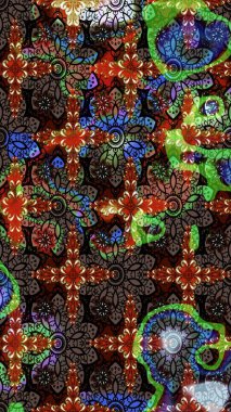 Çiçek ve yapraklı çiçek deseni. Küçük çiçekli şirin bir desen. Raster illüstrasyonu.