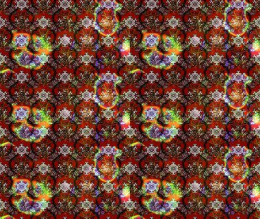 Güzel kumaş deseni. Raster illüstrasyonu. Bahar çiçekli güzel bir çiçek deseni..