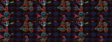 Çiçek duvar kağıdı. Renkli süs kenarı. Hint süsü. Çizim kalıbı. Raster illüstrasyonu. Gri ve siyah renklerde.