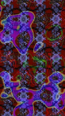 Raster çiçek desenli çiçek deseni, yapraklar, dekoratif elementler, sıçrama, lekeler, el çizimi kontur çizgileri ve Doodle çizim stili, grafik raster çizim çizimi.