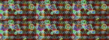 Eski usul küçük çiçekli şirin bir eskiz deseni. Moda arka planında parlak buketler. Kumaş, duvar kağıdı ve kağıt üzerine baskı yapmak için gelişen arka plan. Raster illüstrasyonu.