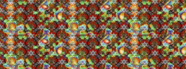 Raster illüstrasyonundaki çiçek desenli çizim. Gri ve kahverengi renkte çiçekler.