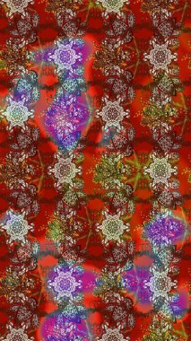 Eskiz Vintage Çiçek Deseni. Raster Kalça dokusu deseni.