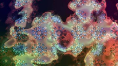 Raster Çiçek İllüstrasyonu güzel tekstil. Gri renkli etnik çiçeklerle zarif eskiz deseni.