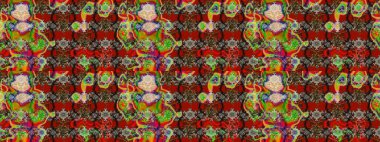 Çiçekli karalama şeklinde Raster çiçek deseni. Nazik, narin çiçek arkaplanı. Kırmızı ve kahverengi renkte çiçekler.