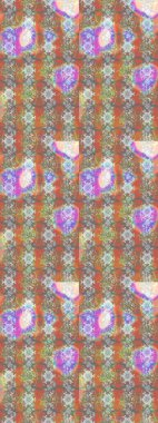 Şirin çiçekler. Çizgi çizimi kalıbı. Raster Moda kumaş deseni.