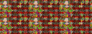 Çiçekli karalama şeklinde Raster çiçek deseni. Nazik, narin çiçek arkaplanı. Kırmızı ve kahverengi renkte çiçekler.