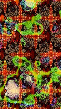 Çiçek deseni. Flower eskiz arka planı. Raster illüstrasyonu. Şatafatlı bahar bahçesi dokusu.