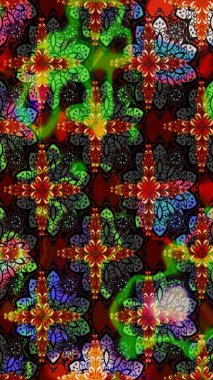 Moda baskısı, albüm, ambalaj kağıdı ve duvar kağıdı için zarif dekoratif süslemeler. Siyah ve kahverengi renkli şirin çiçekler. Küçük çiçekli basit bir çiçek çizimi. Raster illüstrasyonu.