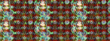 Çiçekli karalama şeklinde Raster çiçek deseni. Nazik, narin çiçek arkaplanı. Kahverengi ve yeşil renkte çiçekler.