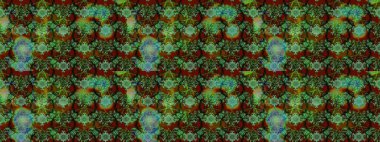 Süslü kumaş deseni. Raster deseni. Çiçekli çiçek deseni, suluboya..