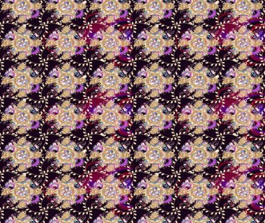 Klasik taslak çizimi. Raster çiçek izi. Çiçekli siyah eskiz deseni. Raster Yumuşak kumaş deseni.