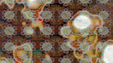 Nazik, yaz çiçekleri kahverengi ve gri renklerde. Raster deseni. Küçük çiçekteki sevimli çiçek deseni. Raster illüstrasyonu.